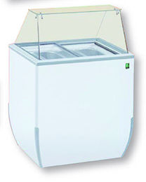 Eisverkaufsvitrine 4x5L Bac mit Glasaufsatz